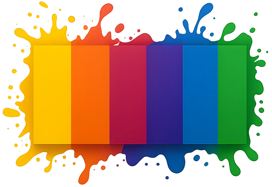 פלטה עם צבעים שונים